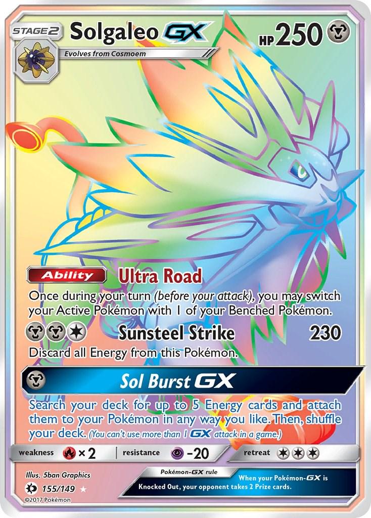 Solgaleo GX (Secret) - 155 - Sun & Moon Base Set