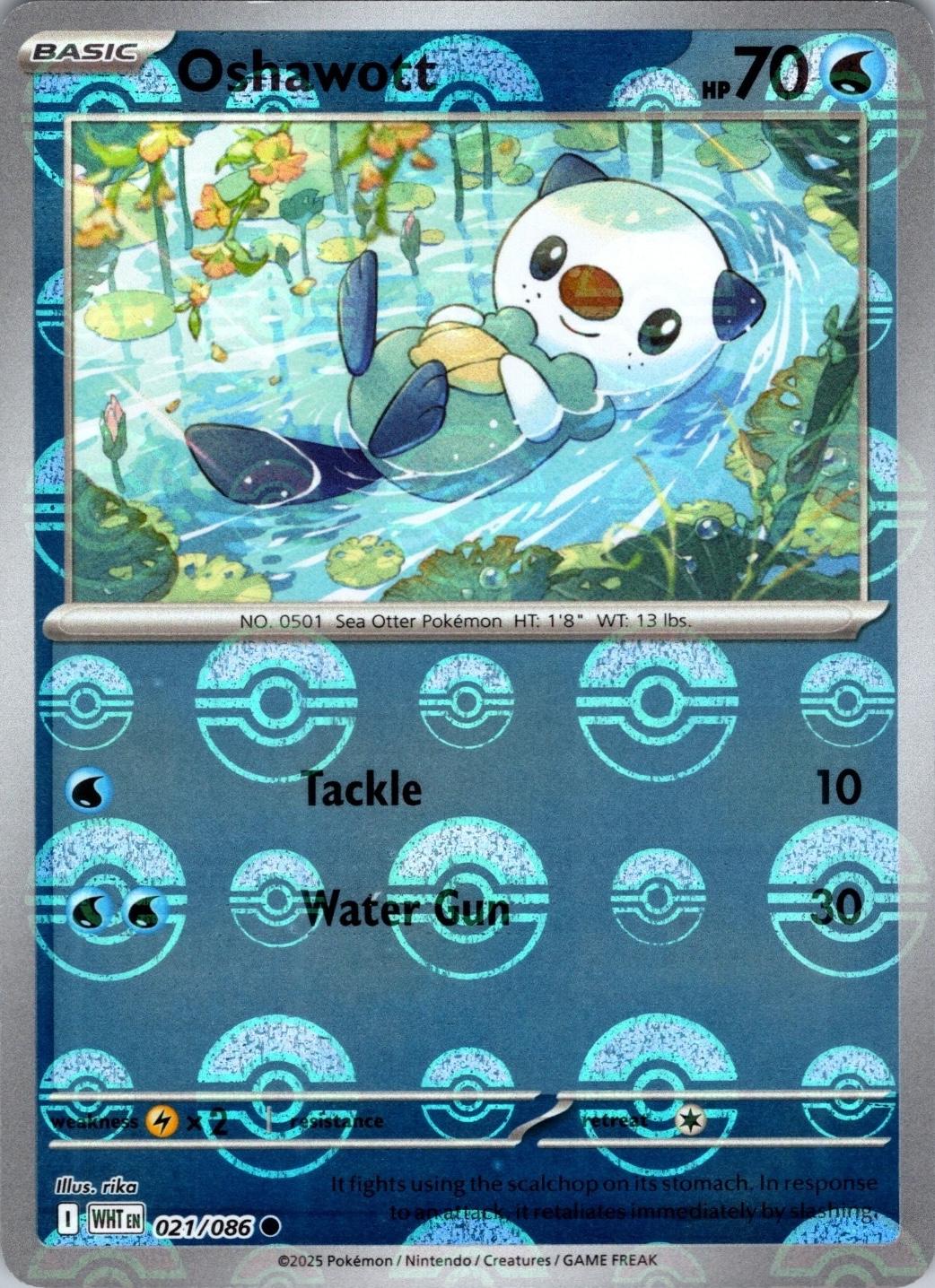 Oshawott (Poke Ball Pattern) - 021/086 - White Flare