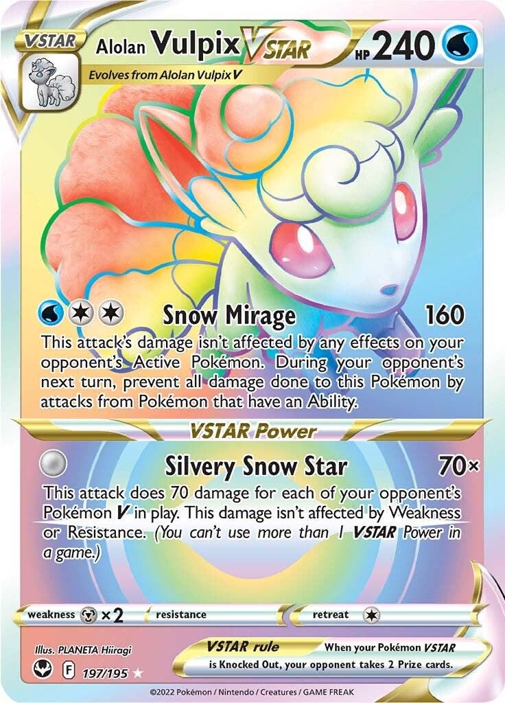 Alolan Vulpix VSTAR (Secret) - 197/195 - Silver Tempest