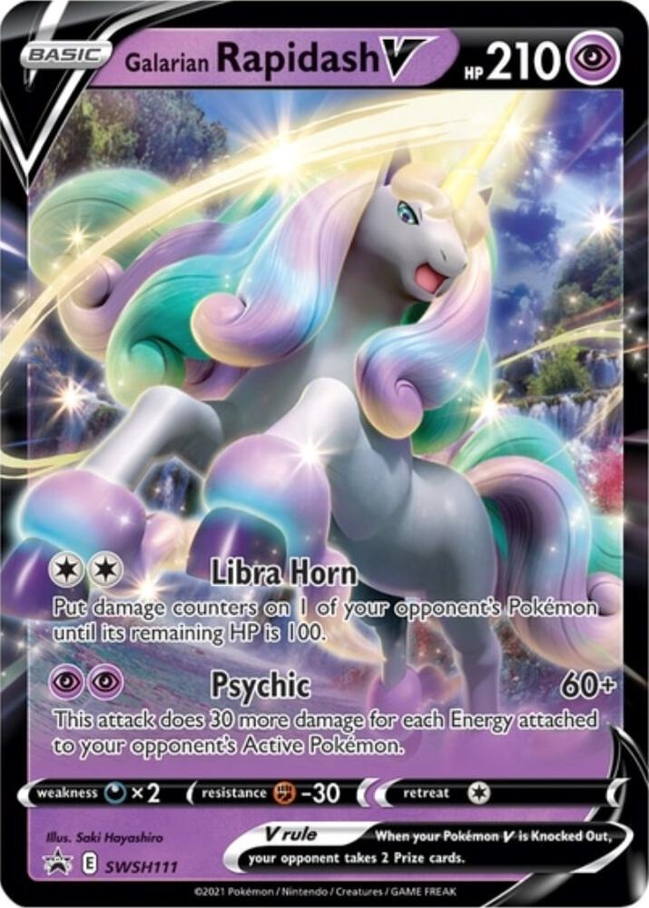Galarian Rapidash V - SWSH111 - Sword & Shield Promo