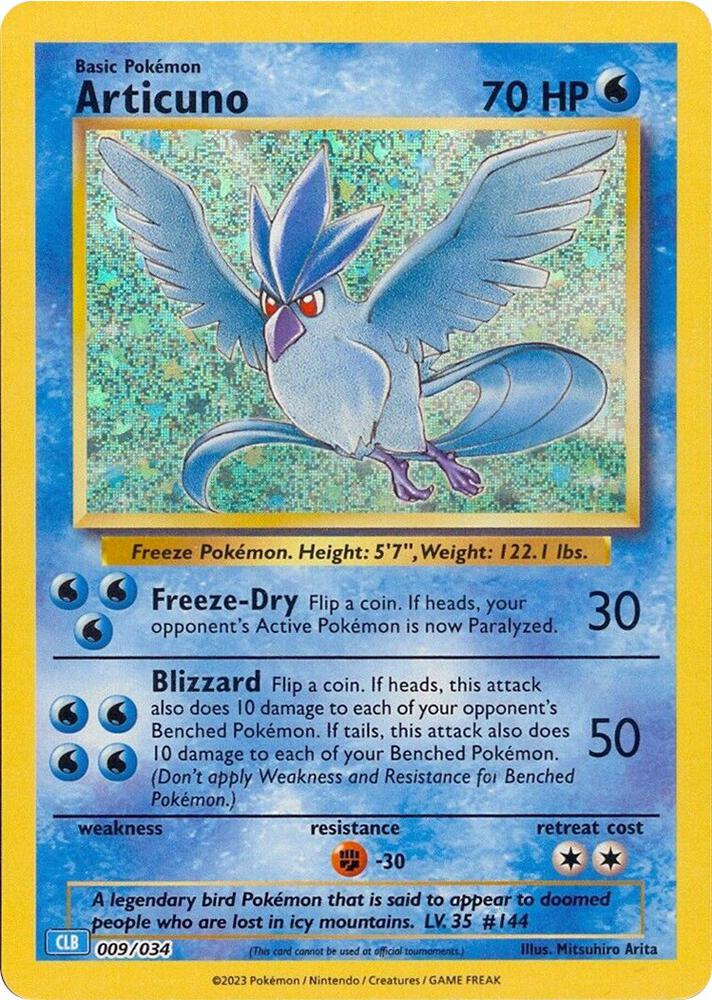 Articuno - 009/034 - Trading Card Game Classic