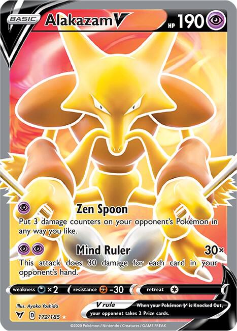 Alakazam V (Full Art) - 172/185 - Vivid Voltage