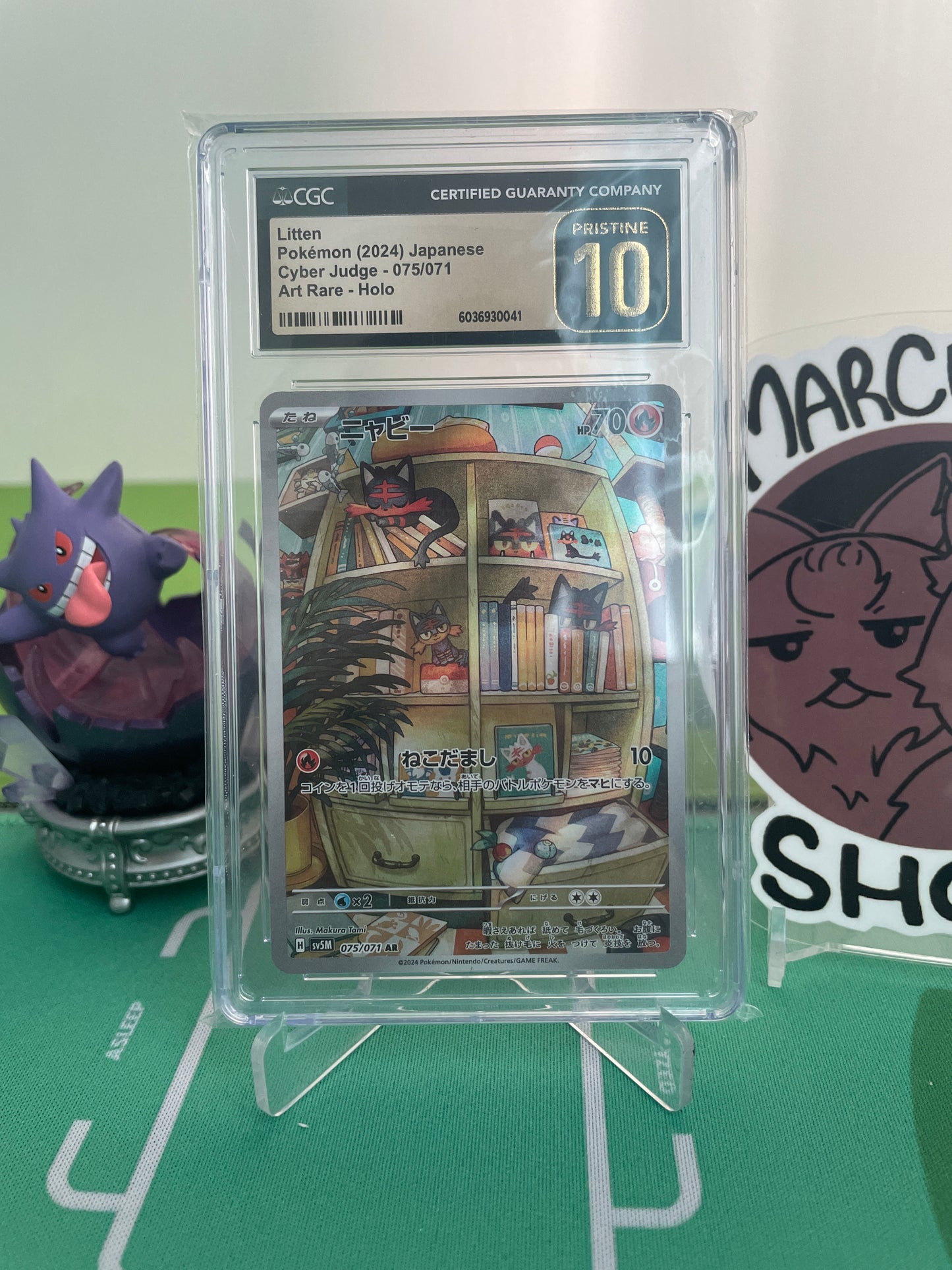CGC 10.0 Pristine - Litten (JP) - 075/071 - Cyber Judge