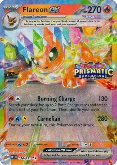Flareon ex (Prismatic Evolutions Stamp) - 014/131 - Miscellaneous Cards & Products