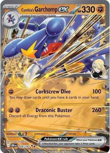 Cynthia's Garchomp ex - 104/182 - Destined Rivals