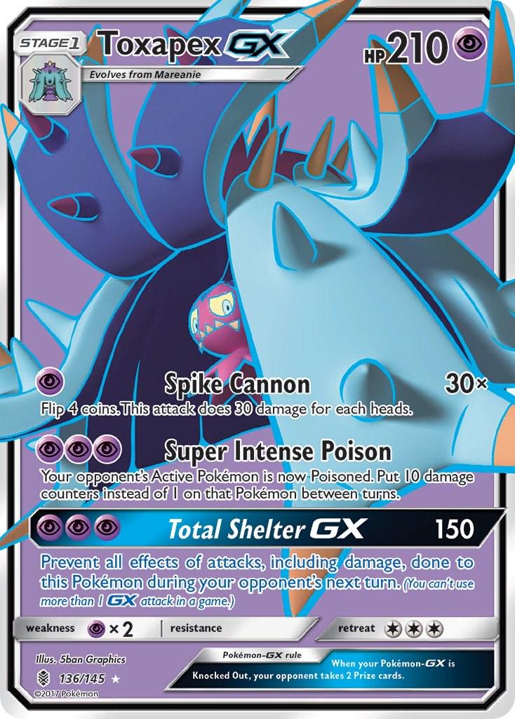 Toxapex GX (Full Art) - 136/145 - Guardians Rising