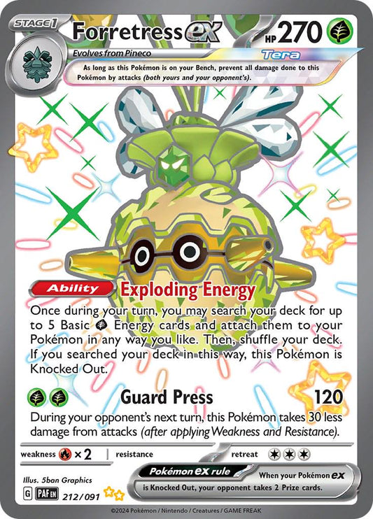 Forretress ex - 212/091 - Paldean Fates