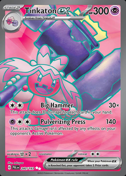 Tinkaton ex  - 240/193 - Paldea Evolved