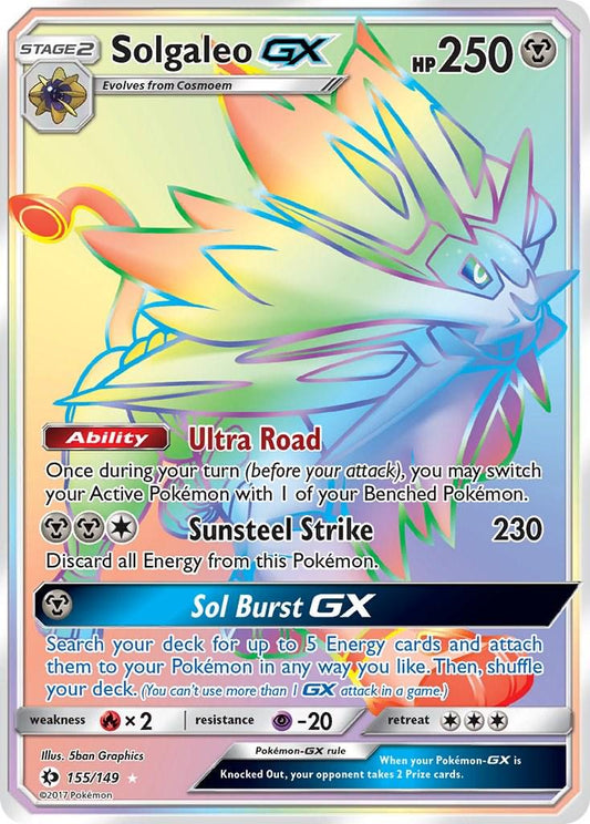 Solgaleo GX (Secret)  - 155 - Sun & Moon Base Set