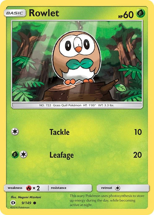 Rowlet  - 9 - Sun & Moon Base Set