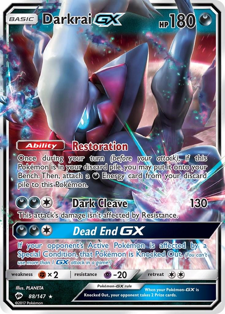 Darkrai GX - 88/147 - Burning Shadows