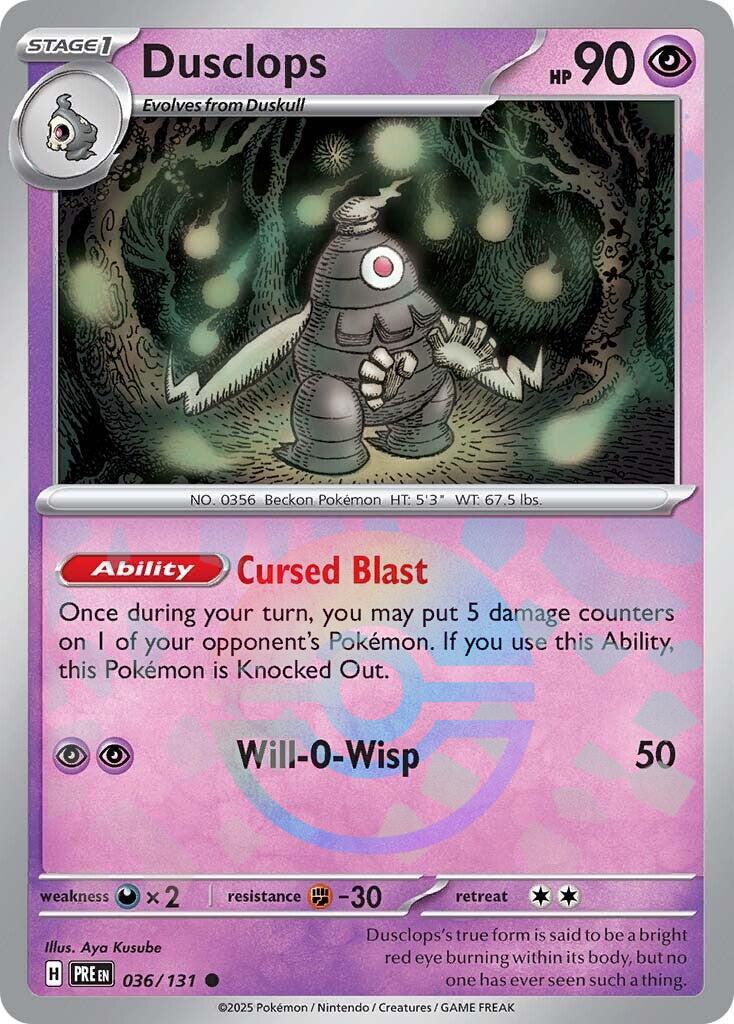 Dusclops (Poke Ball Pattern)  - 036/131 - Prismatic Evolutions