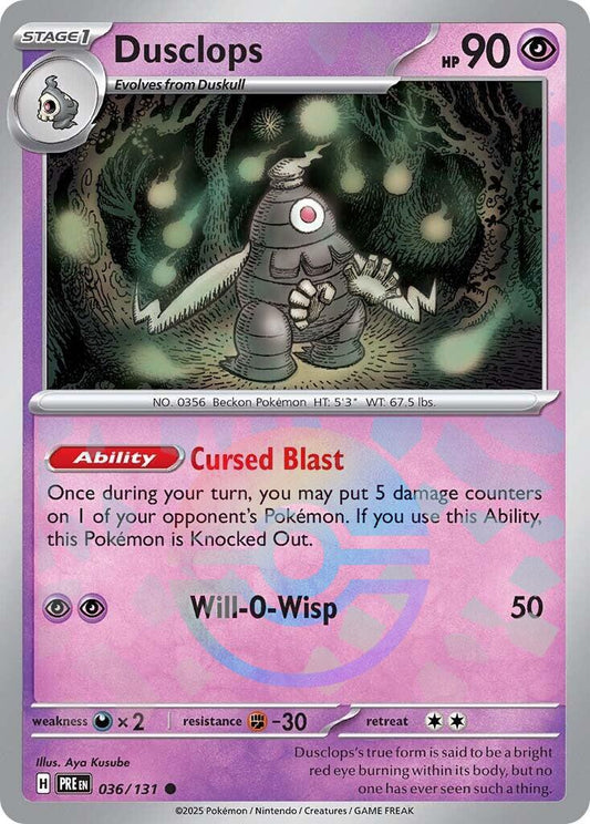 Dusclops (Poke Ball Pattern)  - 036/131 - Prismatic Evolutions