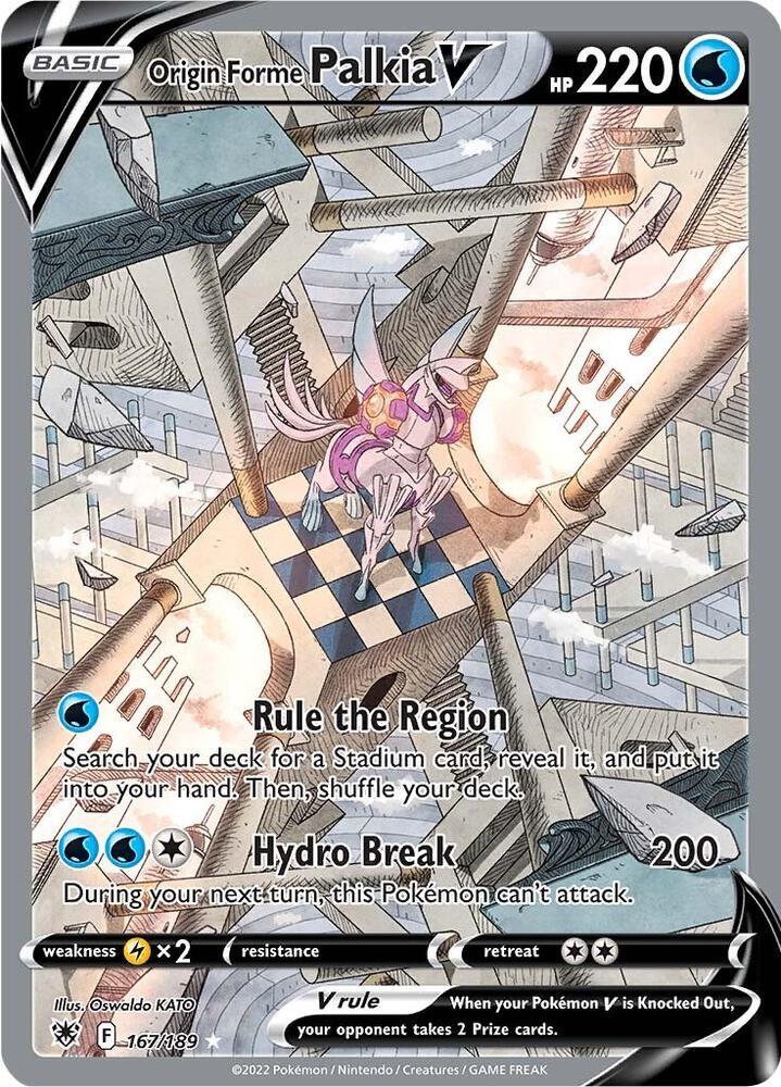 Origin Forme Palkia V (Alternate Full Art) - 167/189 - Astral Radiance