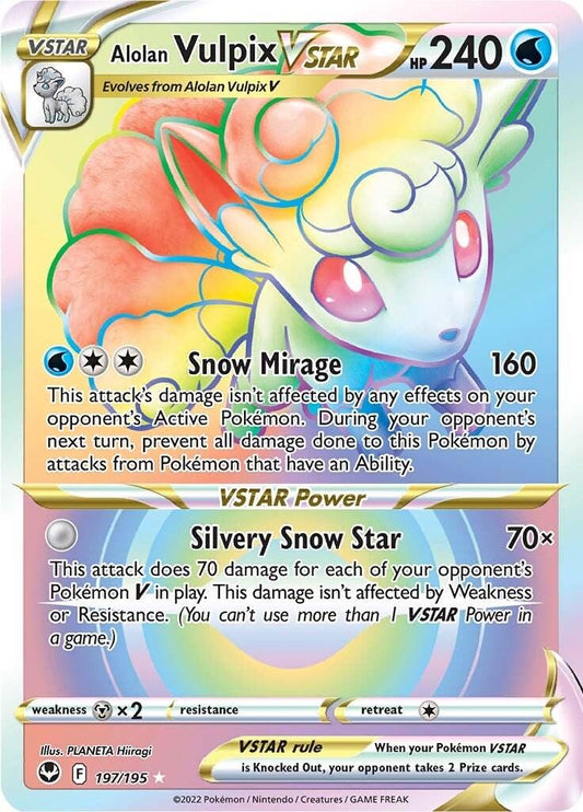 Alolan Vulpix VSTAR (Secret)  - 197/195 - Silver Tempest