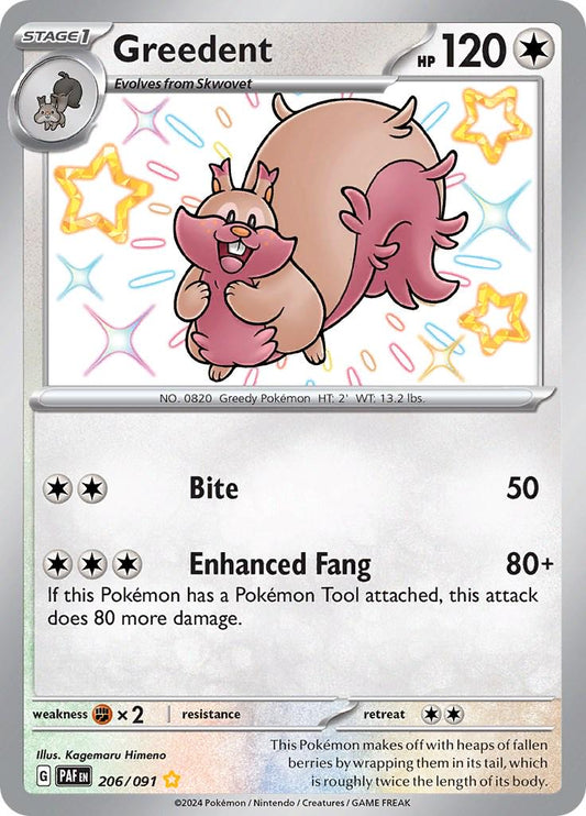Greedent - 206/091 - Paldean Fates