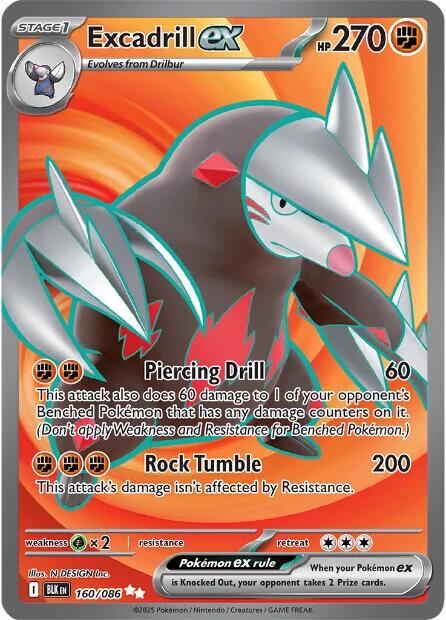 Excadrill ex - 160/086 - Black Bolt