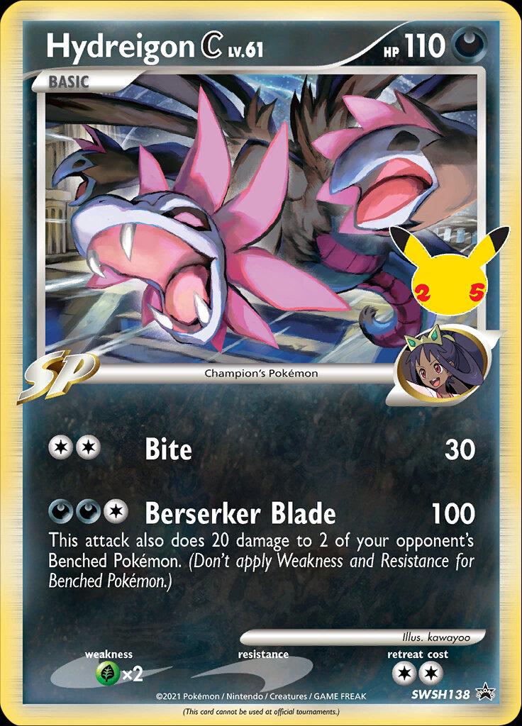 Hydreigon C lv.61 - SWSH138 - Sword & Shield Promo