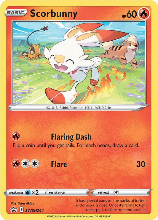 Scorbunny (Cosmos Holo)  - SWSH244 - Sword & Shield Promo