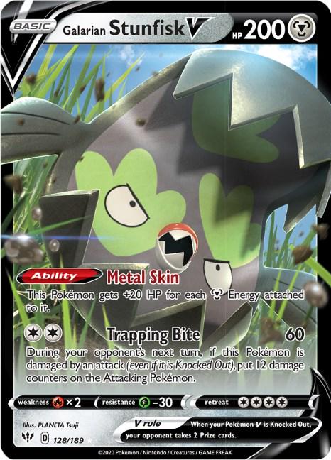 Galarian Stunfisk V  - 128/189 - Darkness Ablaze
