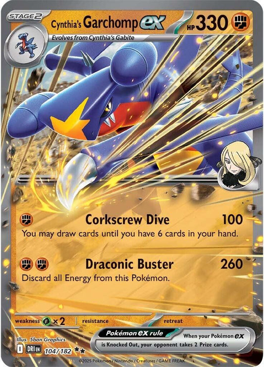 Cynthia's Garchomp ex  - 104/182 - Destined Rivals