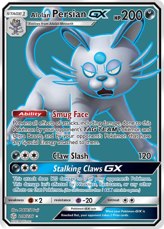 Alolan Persian GX (Full Art)  - 219/236 - Cosmic Eclipse