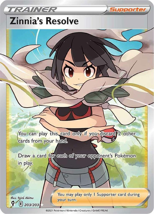 Zinnia's Resolve (Full Art) - 203/203 - Evolving Skies