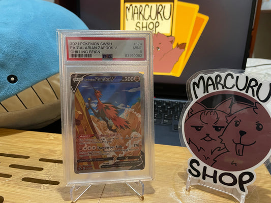 PSA 9 Galarian Zapdos V (Alternate Full Art) - SWSH06: Chilling Reign (SWSH06)