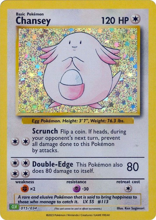 Chansey  - 015/034 - Trading Card Game Classic