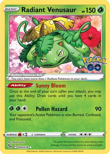 Radiant Venusaur  - 004/078 - Pokemon Go