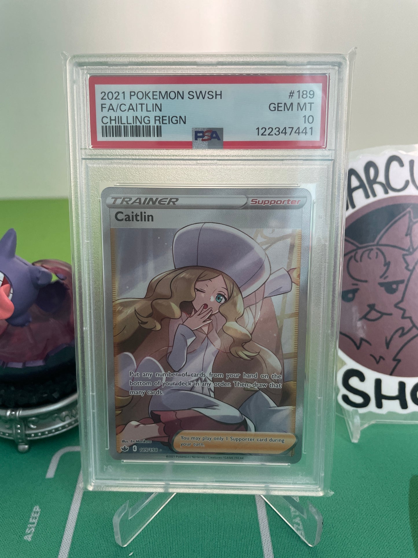 PSA 10.0 GEM - MT - Caitlin (Full Art) - 189/198 - Chilling Reign