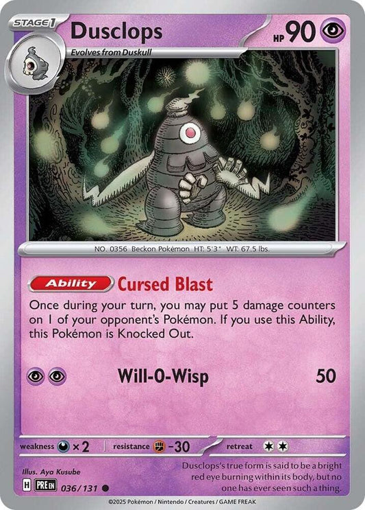 Dusclops - SV: Prismatic Evolutions (PRE) / Shrouded Fable (SFA)