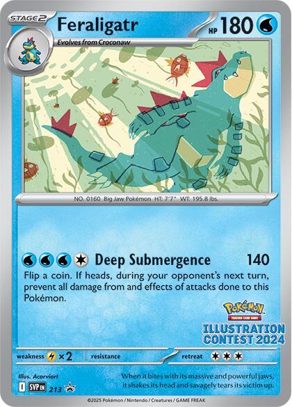Feraligatr (Illustration Contest 2024)  - 213 - Scarlet & Violet Promo