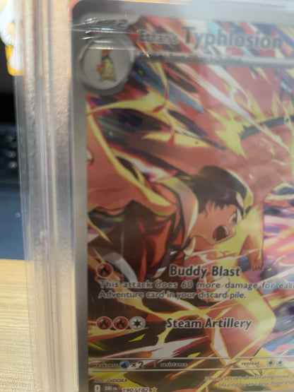 PSA 10 Ethan's Typhlosion - 190/182 - SV10: Destined Rivals (DRI) (Small Crack Slab)