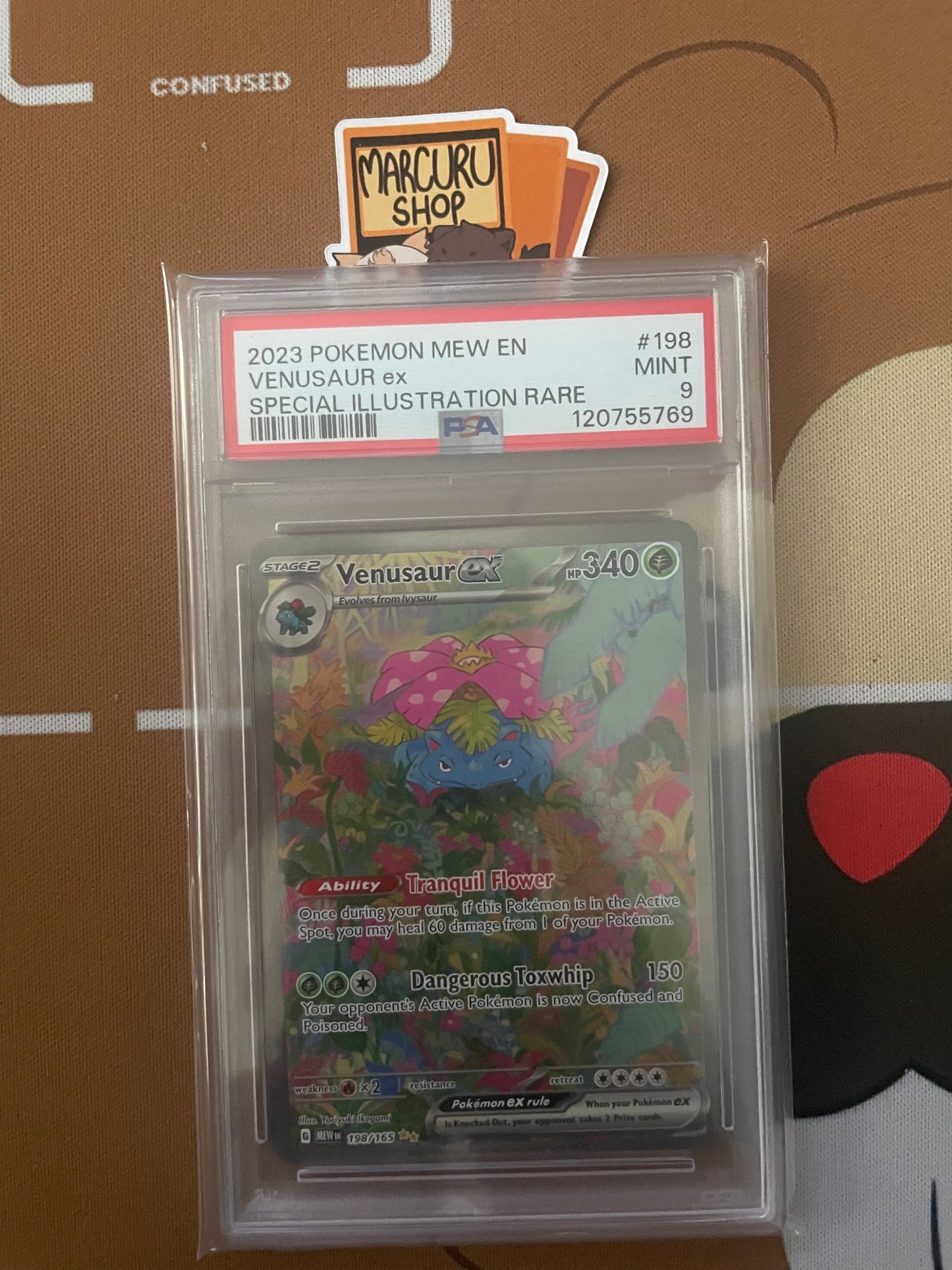 PSA 9 Venusaur ex - 198/165 - SV: Scarlet & Violet 151 (MEW)