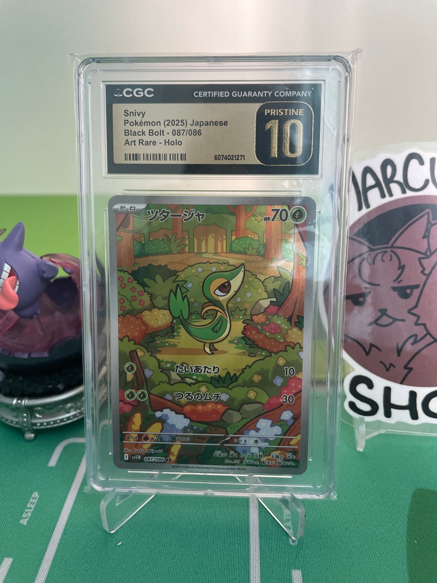 CGC 10.0 Pristine - Snivy (JP) - 087/086 - Black Bolt