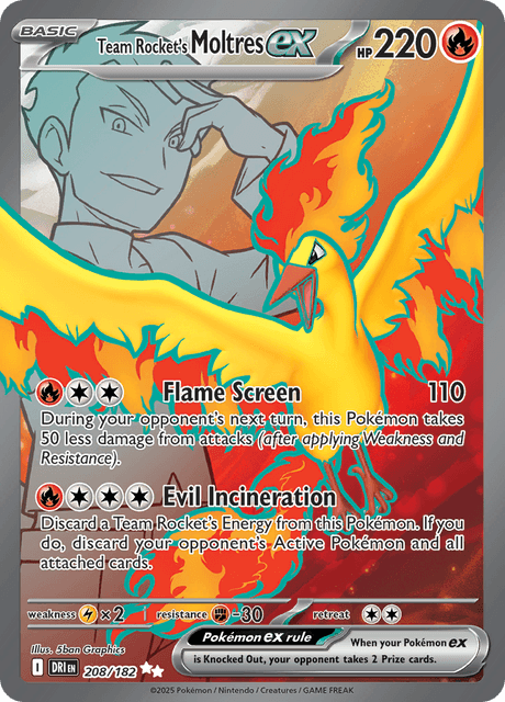 Team Rocket's Moltres ex  - 208/182 - Destined Rivals