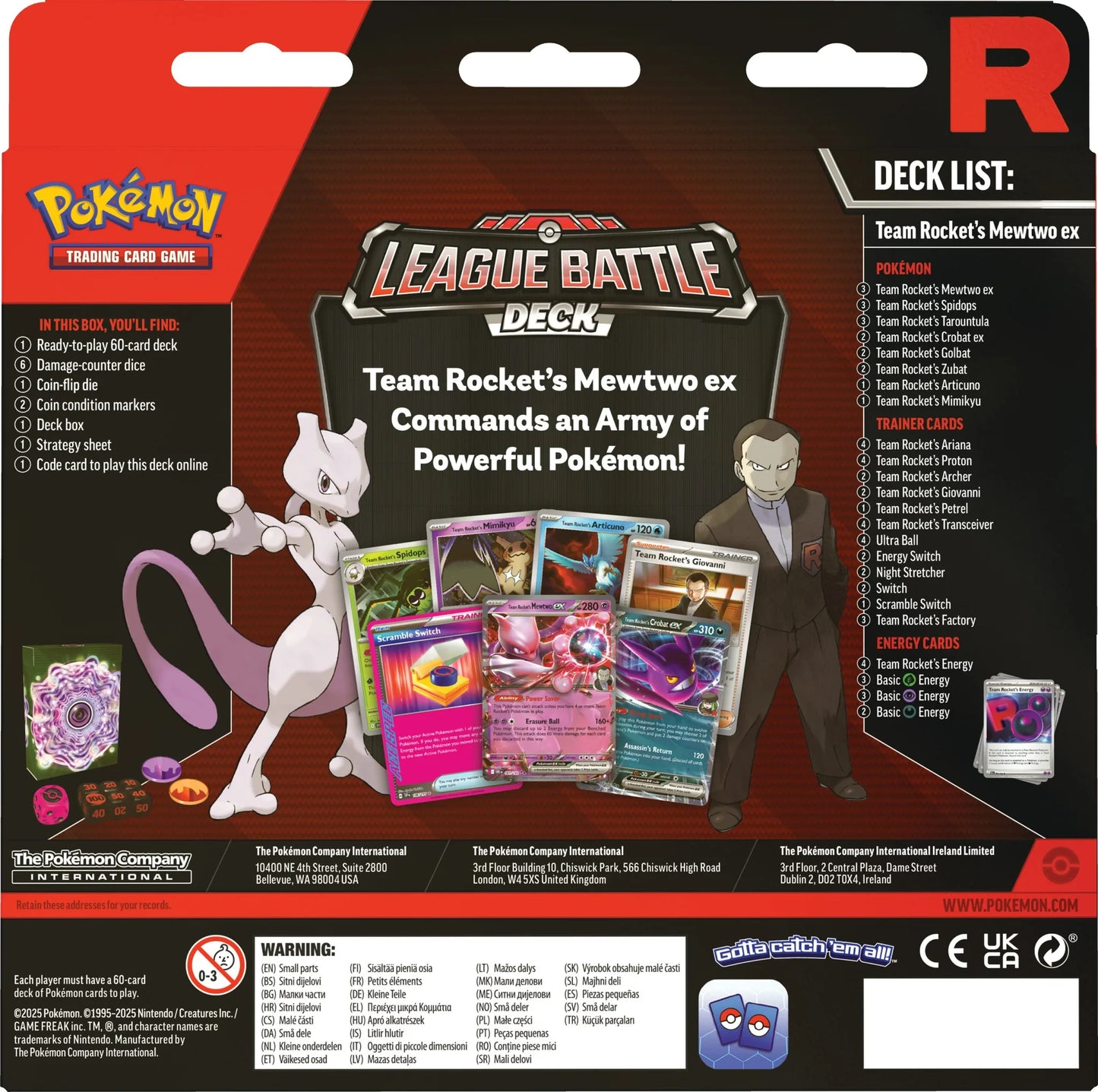 League Battle Deck [Team Rocket's Mewtwo ex] - Miscellaneous Cards & Products (MCAP)