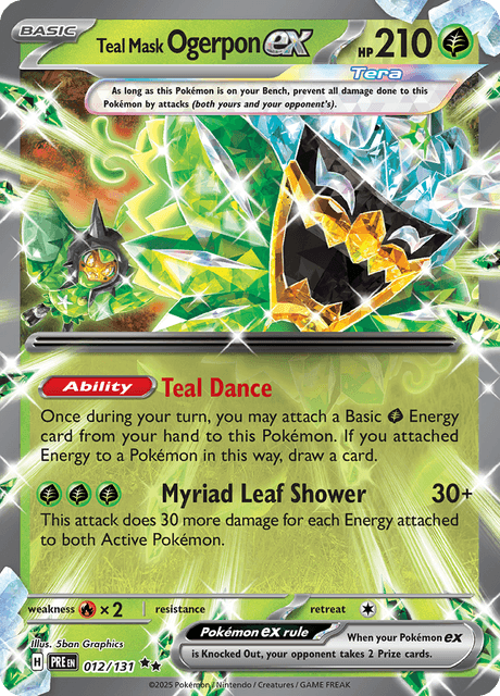 Teal Mask Ogerpon ex  - 012/131 - Prismatic Evolutions