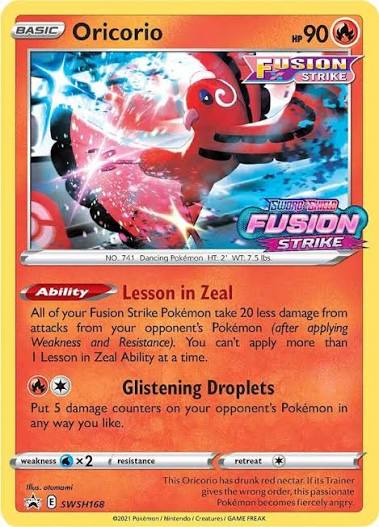 Oricorio (Prerelease) - SWSH168 - Sword & Shield Promo