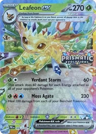 Leafeon ex (Prismatic Evolutions Stamp) - 006/131 - Miscellaneous Cards & Products