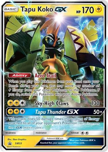 Tapu Koko GX - SM33 - Sun & Moon Promo