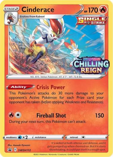 Cinderace (Prerelease) - SWSH112 - Sword & Shield Promo