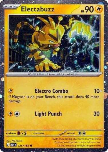 Electabuzz - 125/165 (Cosmos Holo) - 125/165 - Miscellaneous Cards & Products
